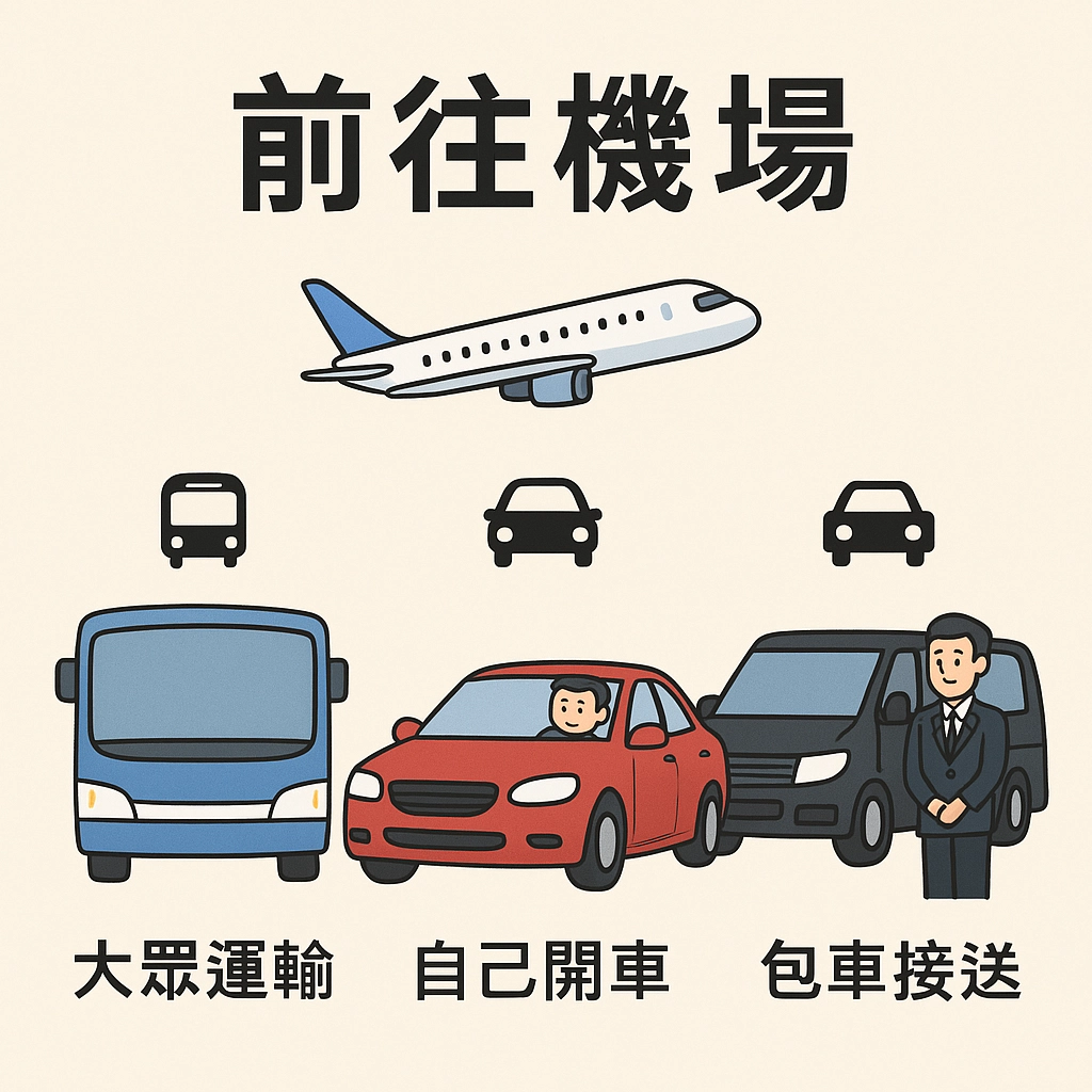 前往機場的主要交通工具選擇