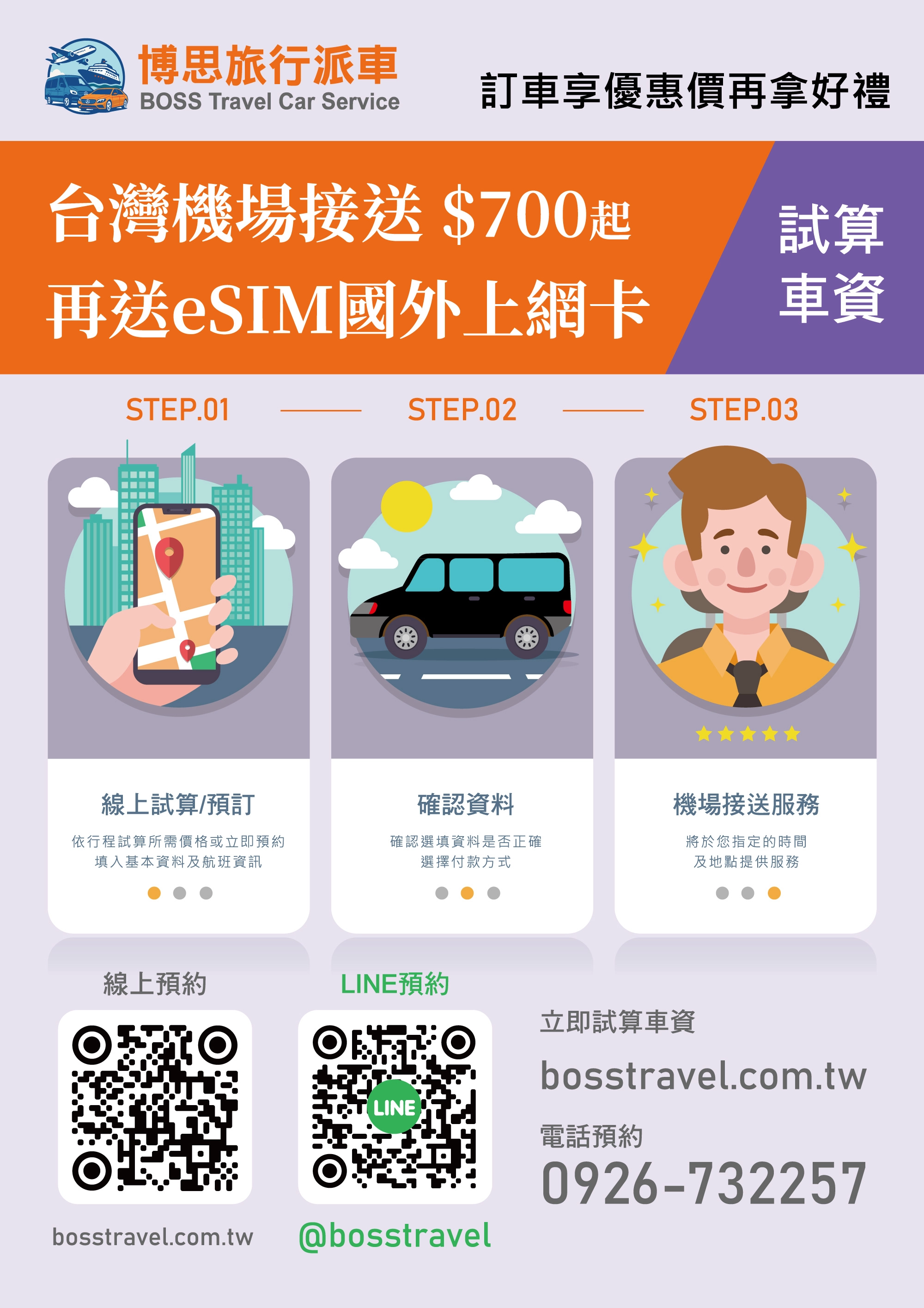 預約機場專車接送,免費送你飛達通全球eSIM卡